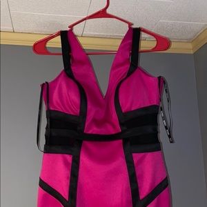 Pink and Black Xoxo Cocktail Dress